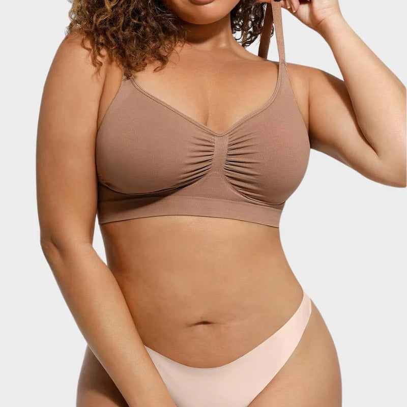Wireless push-up bra