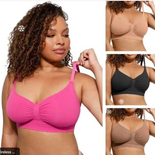 Wireless push-up bra